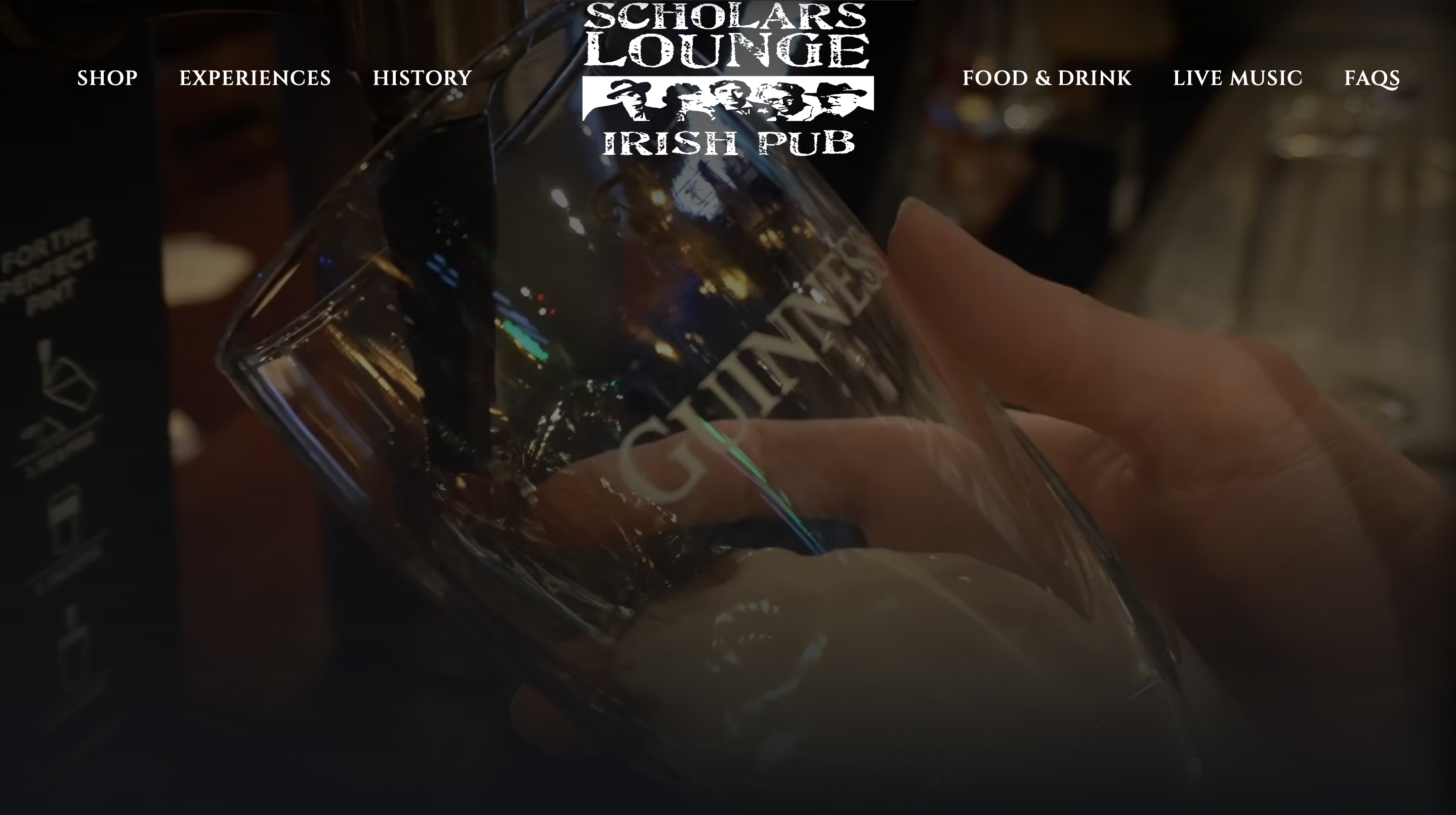 Scholars Lounge Irish Pub Website